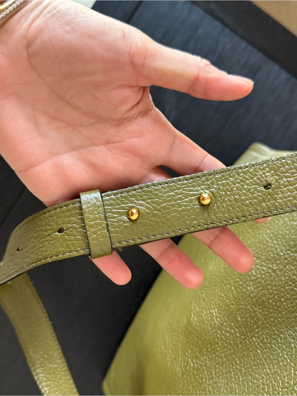 Coccinelle Narcisse in Olive Green Medium size - Picture 9 of 9